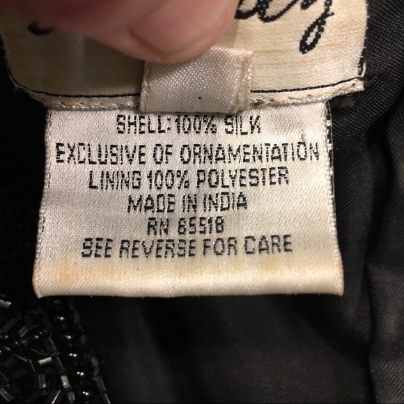 Vtg silk beaded short sleeve top India - Picture 5 of 11